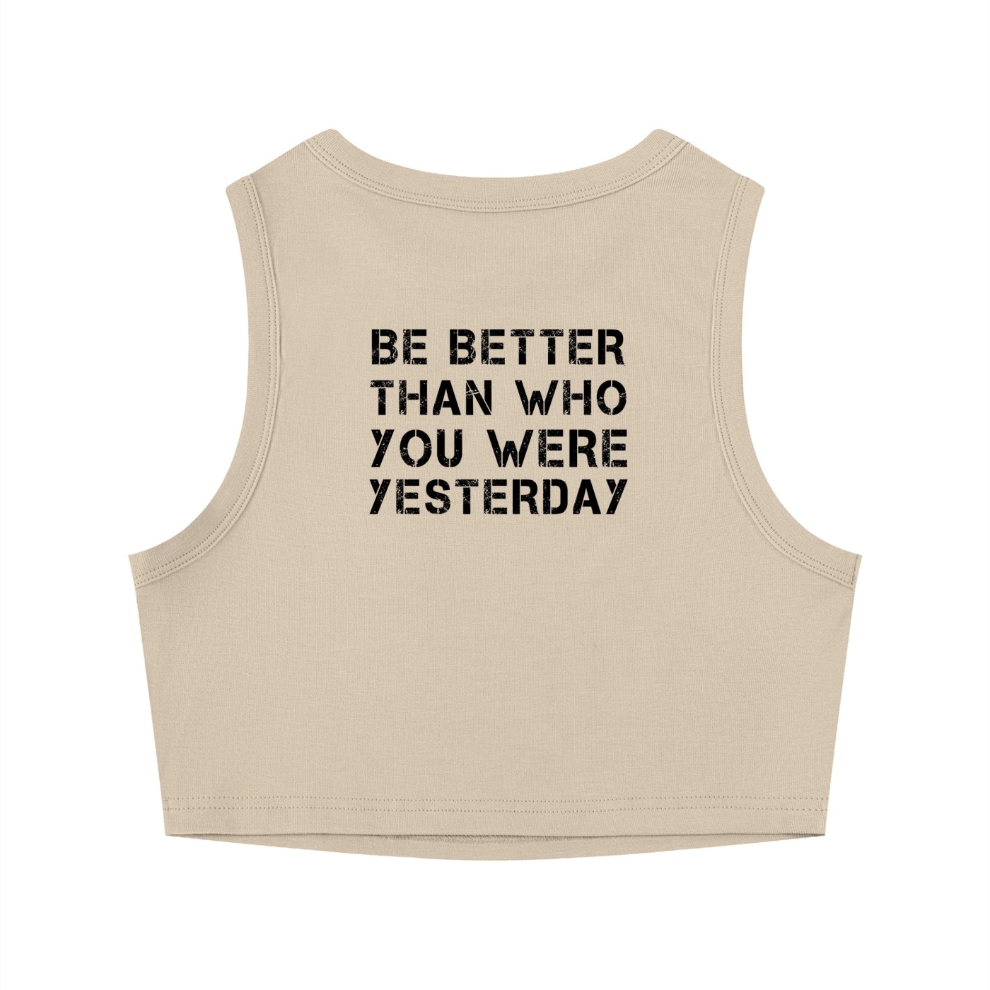 Crew neck tight cropped top