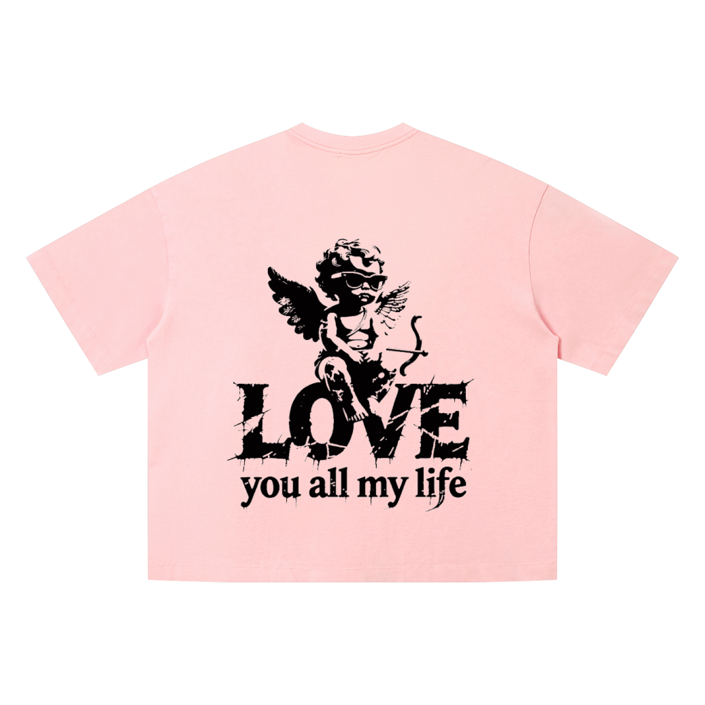 Love you all my life - Unisex Vintage Wash Boxy T-Shirt