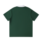Contrast Collar Raglan Polo Shirt