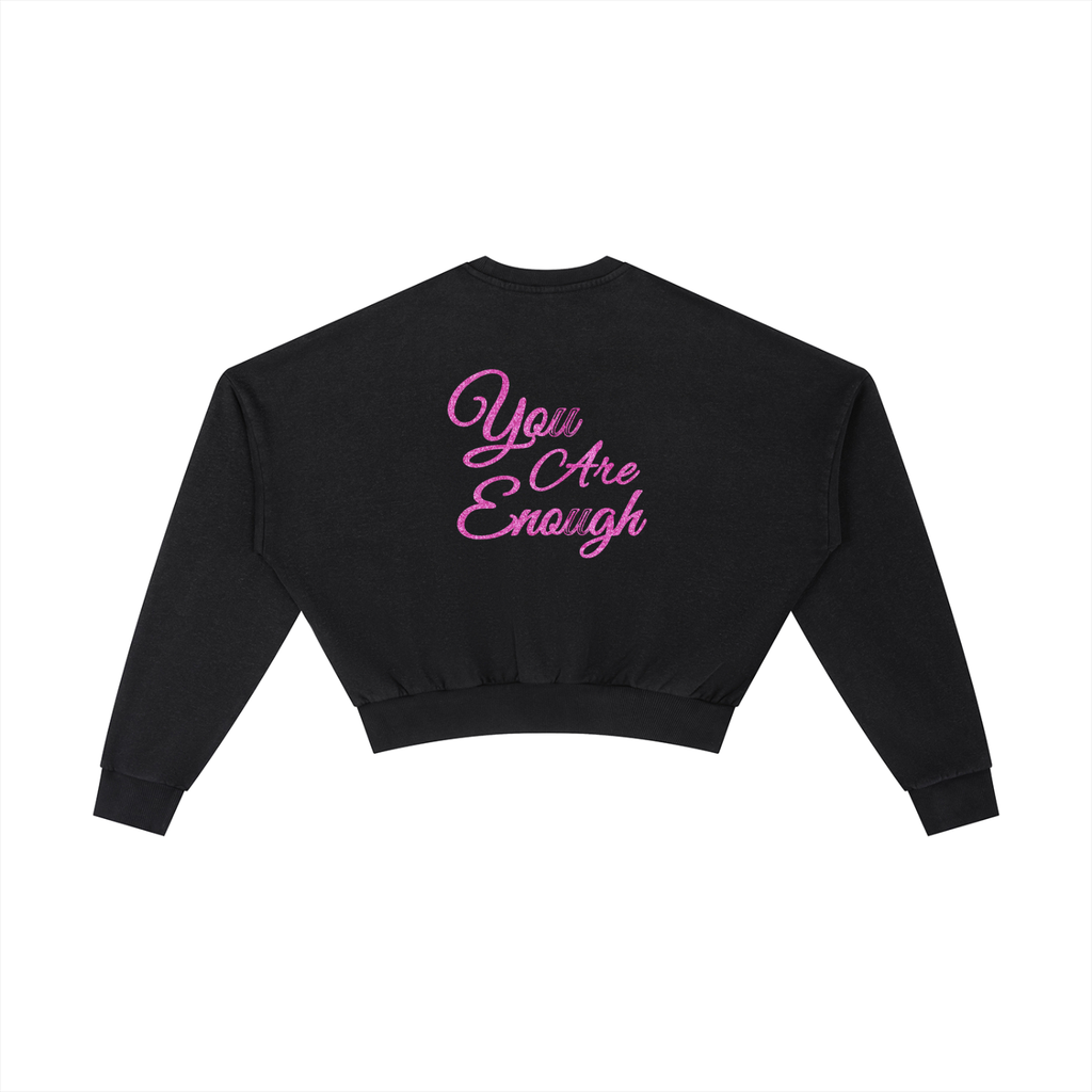 You are enough - Vintage Washed Cropped Sweatshirt
