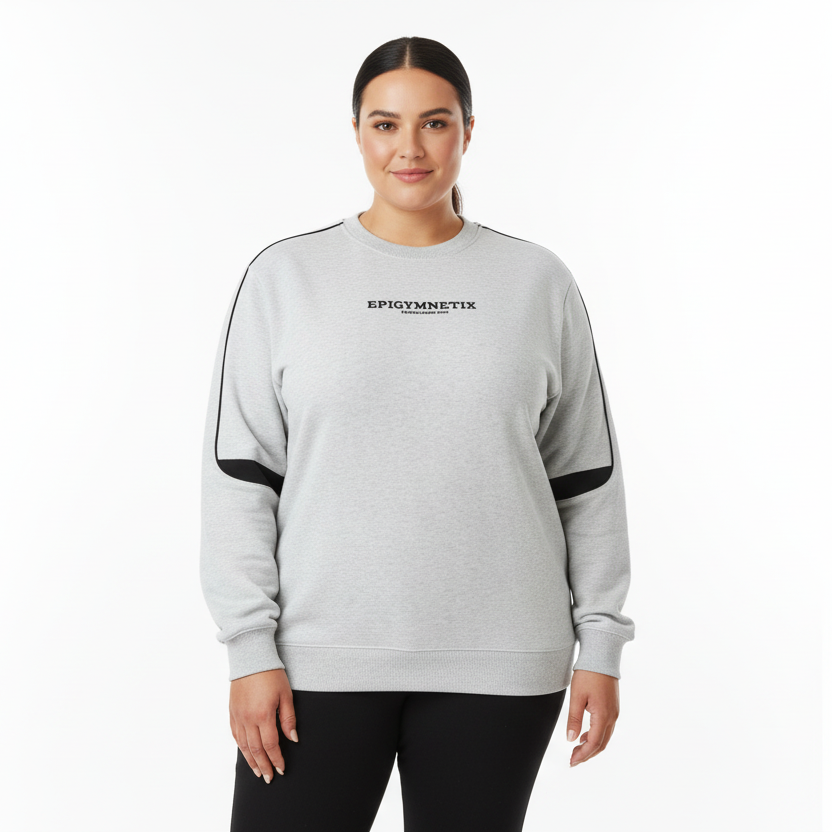 Oversized Crewneck Taped Sweatshirt