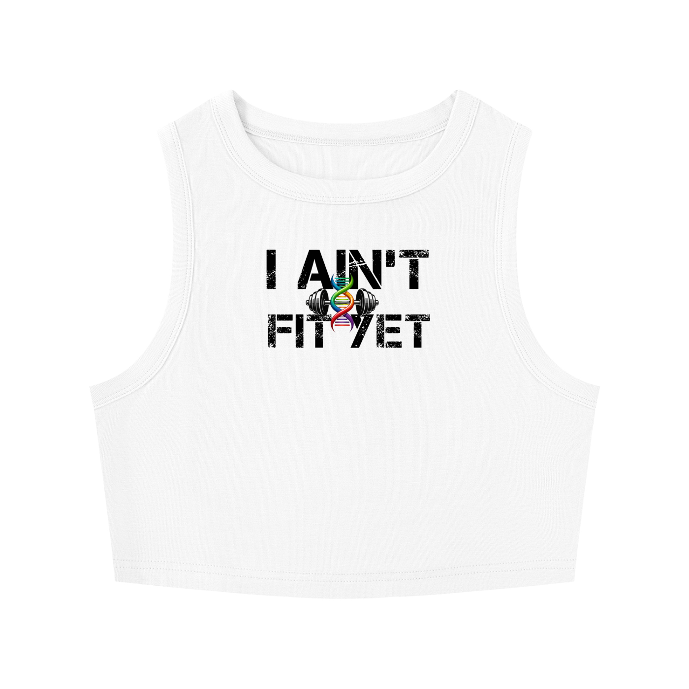 Crew neck tight cropped top