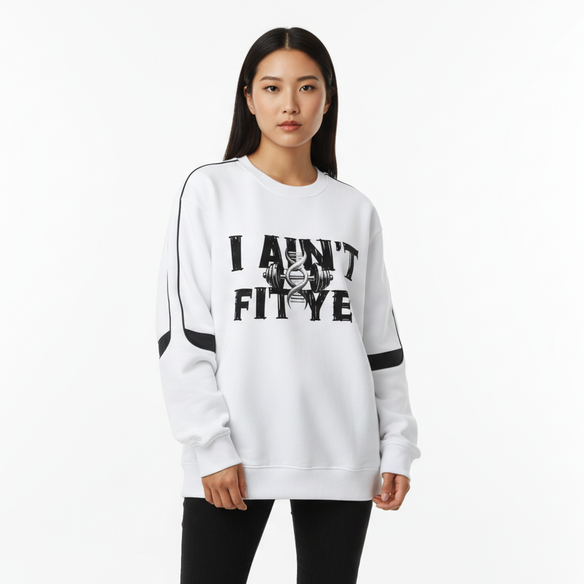 Oversized Crewneck Taped Sweatshirt