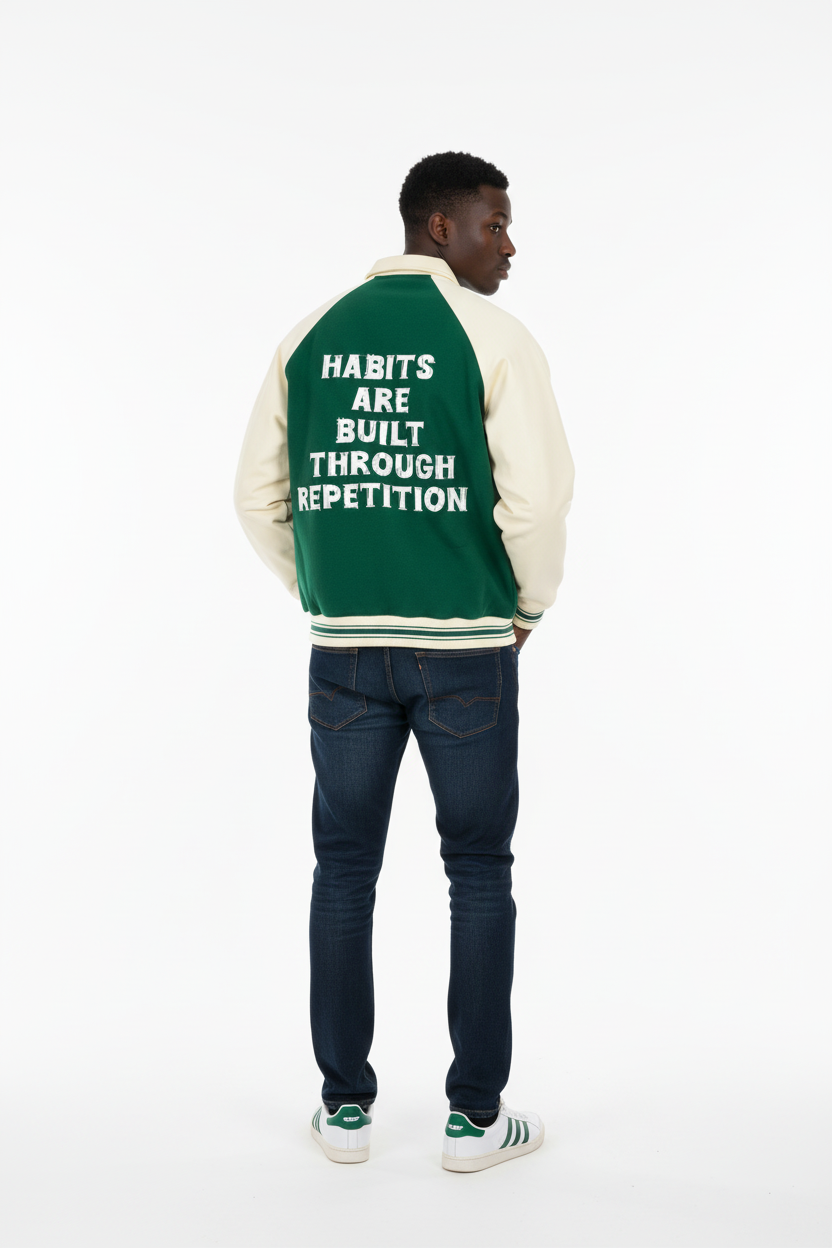 Contrast Raglan Sleeve Baseball Jacket