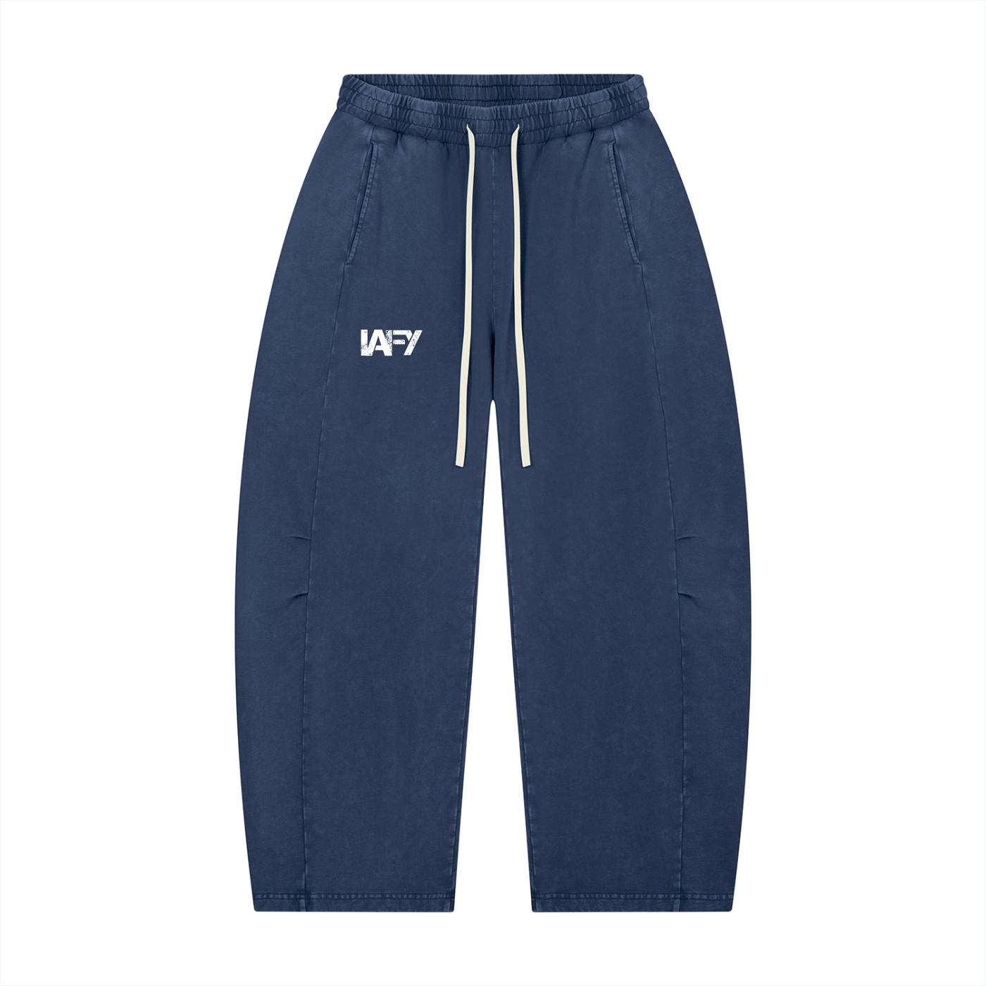 Unisex Mineral Wash Barrel Leg Pants