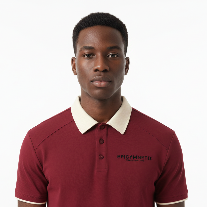 Contrast Collar Raglan Polo Shirt