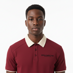 Contrast Collar Raglan Polo Shirt