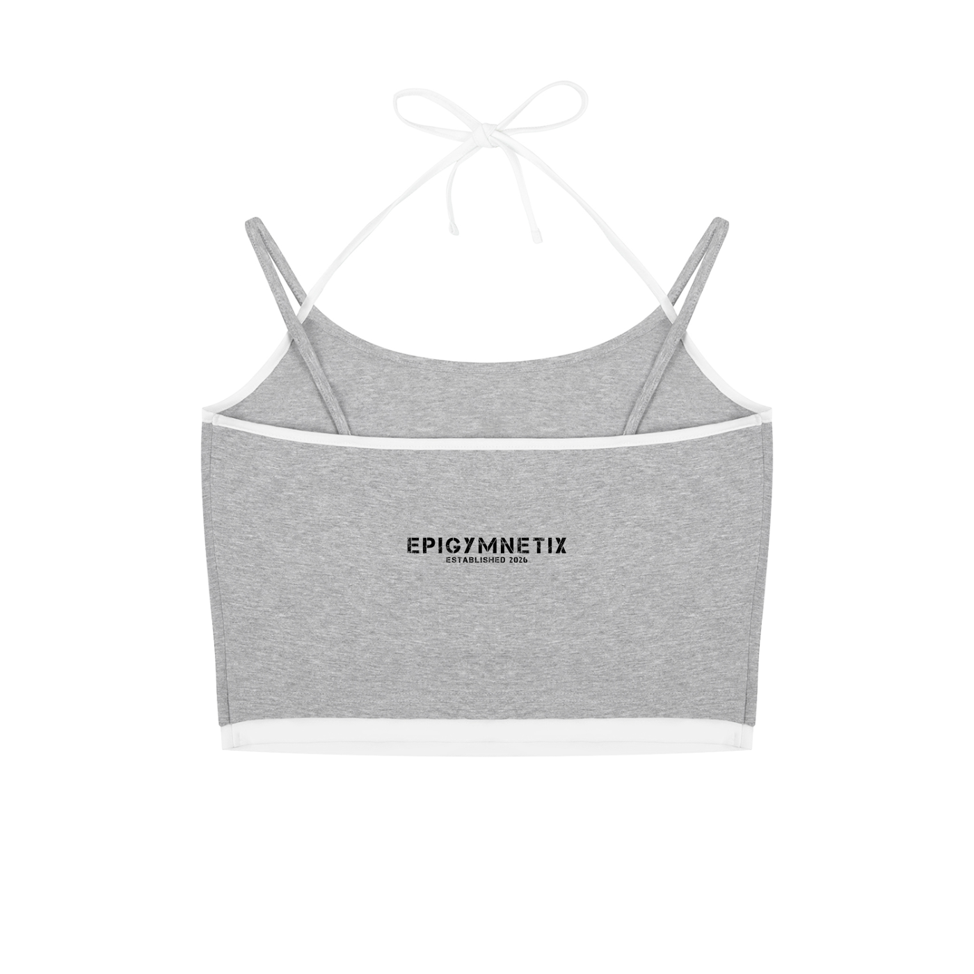 Contrast Binding Halter Tank Top