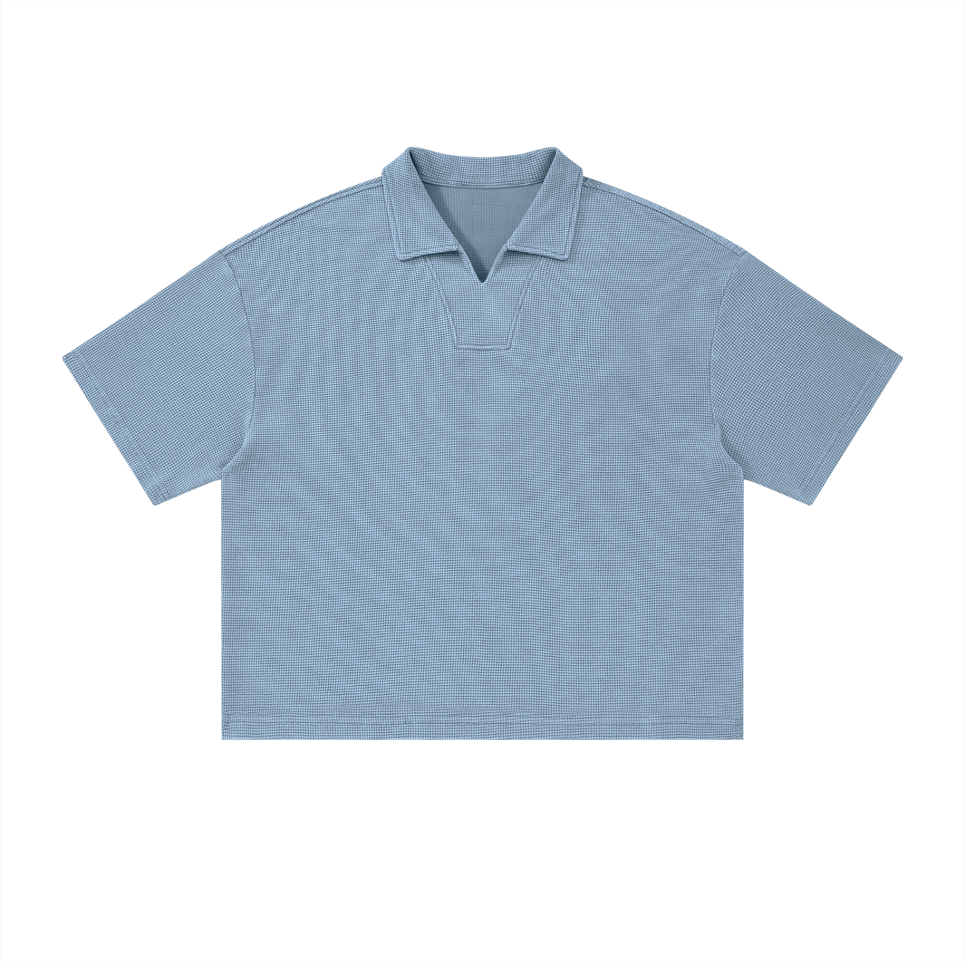 Unisex Waffle Boxy Polo Shirt