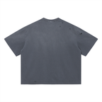 King - Vintage Washed Distressed Boxy Oversized T-Shirt
