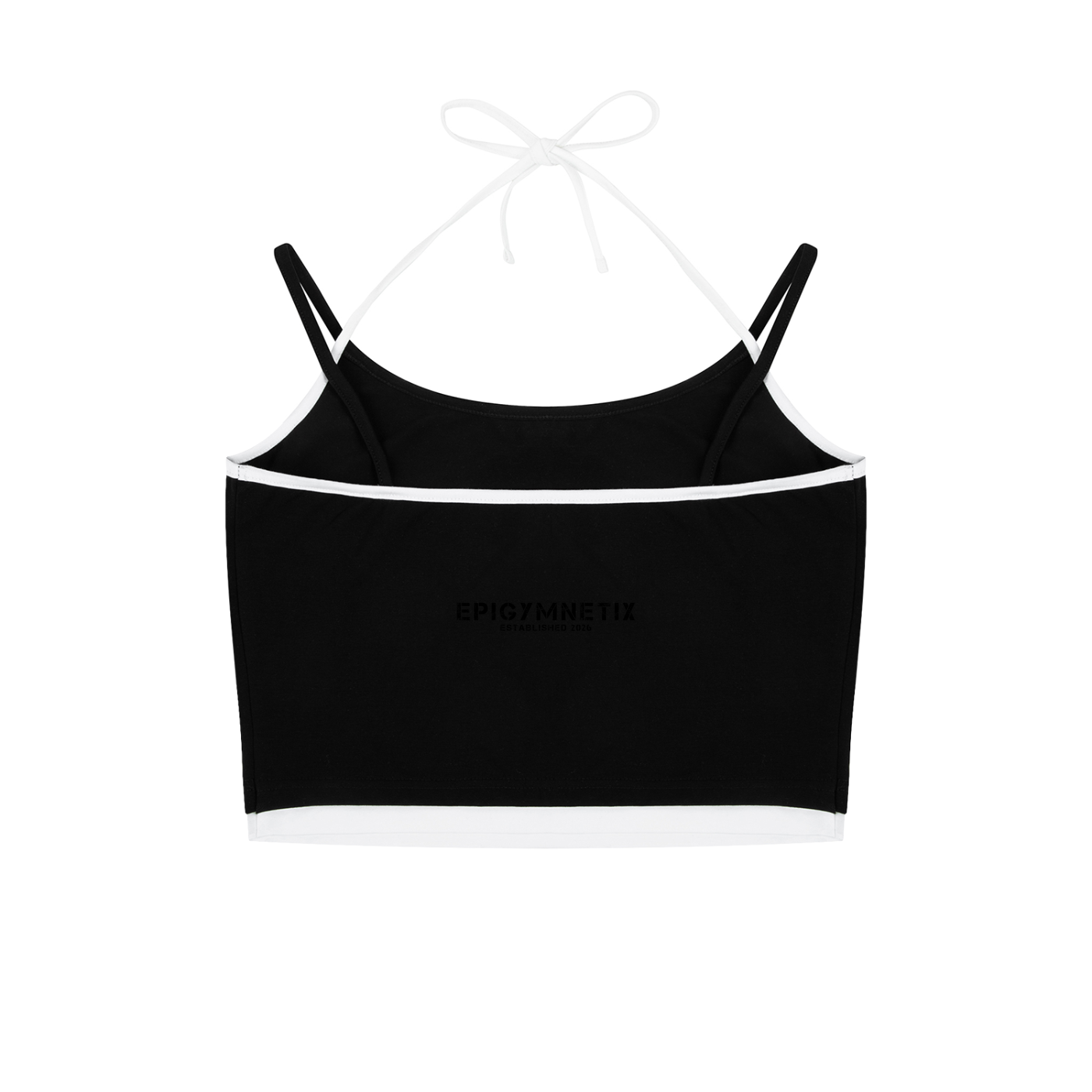 Contrast Binding Halter Tank Top