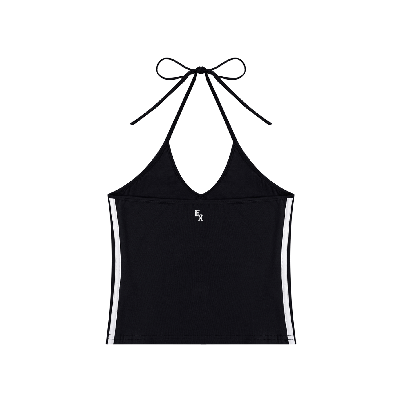 Women's Color Block Halter Crop Tank Top