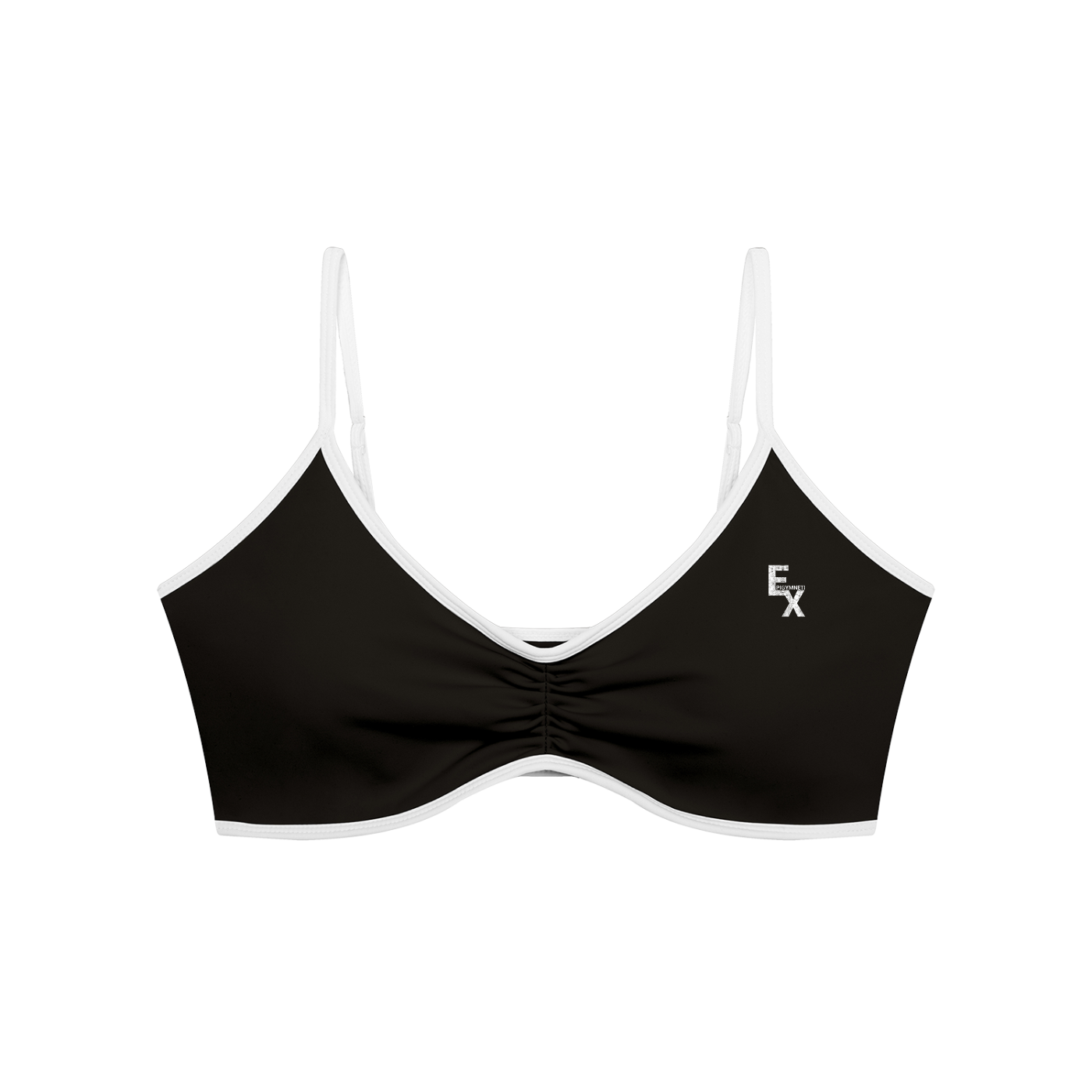Women's Color Block Ruched V-Neck Sports Bra