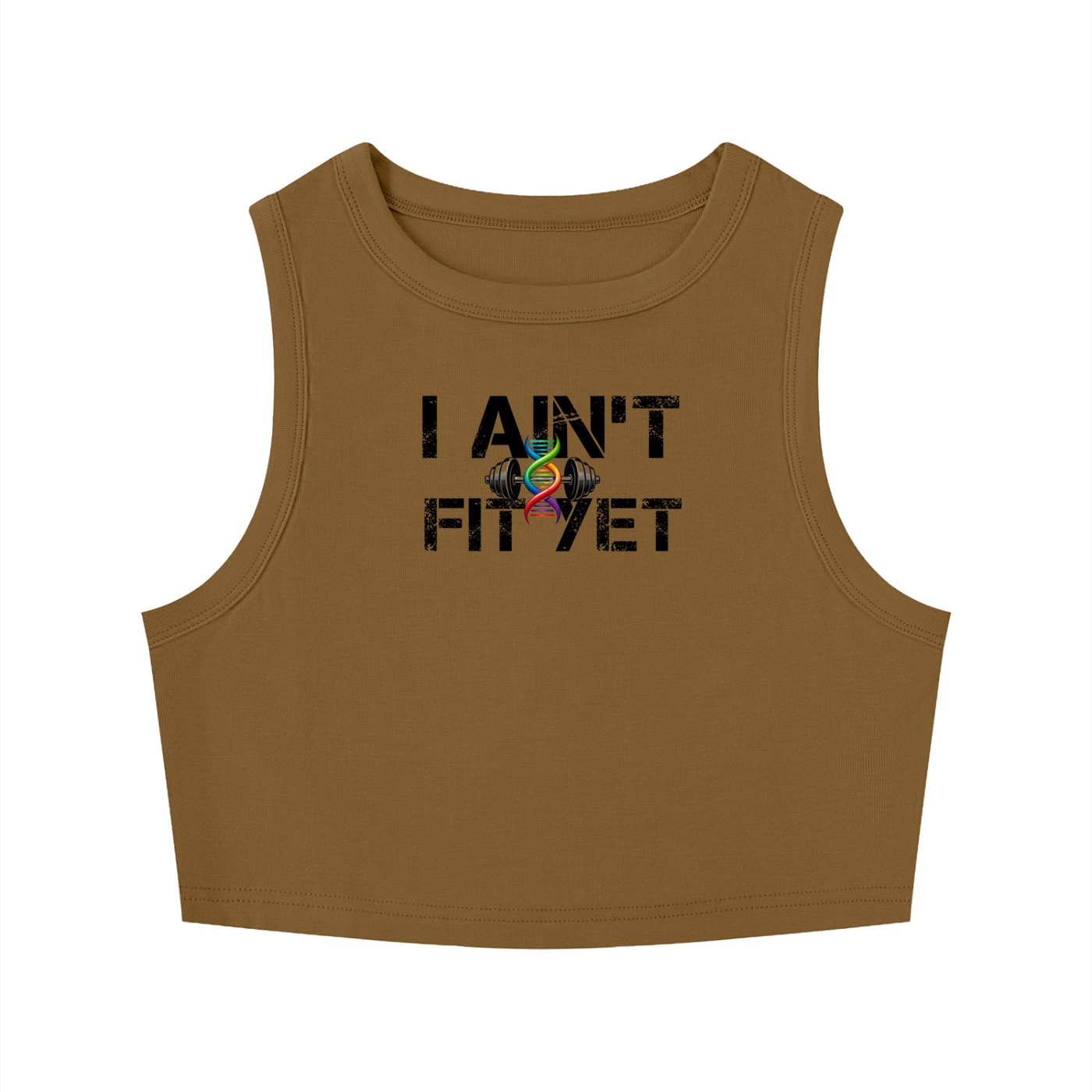 Crew neck tight cropped top