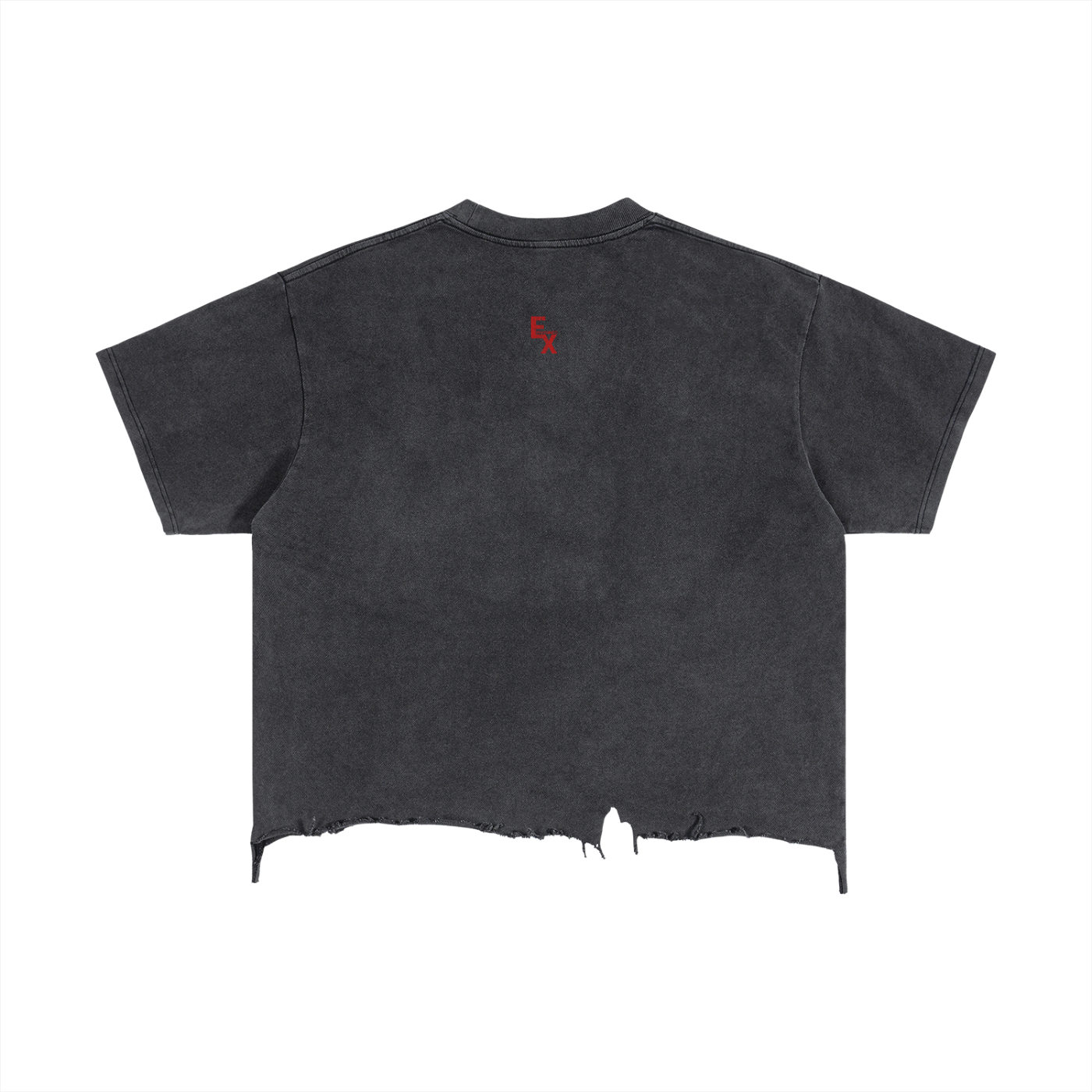 Vintage Wash Boxy Distressed Hem T-Shirt