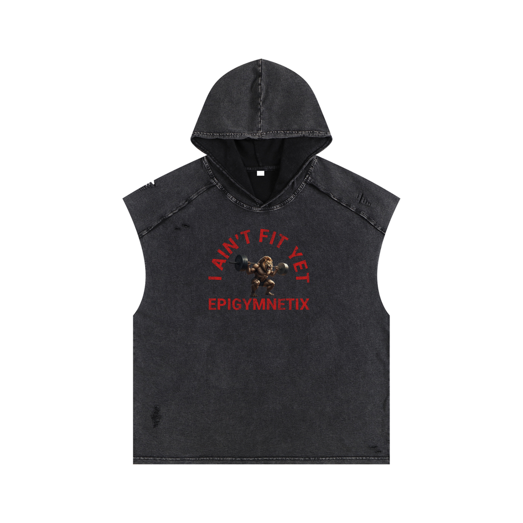 Snow Washed Boxy Hooded Tank Top