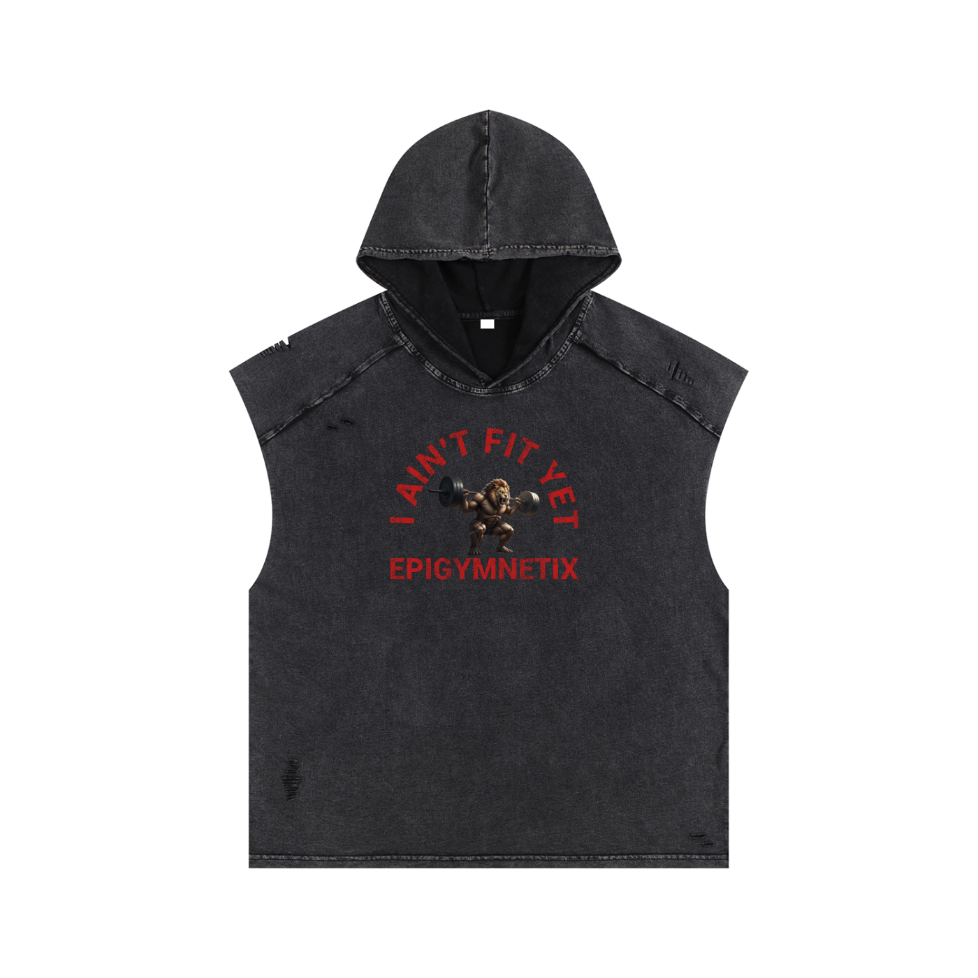 Snow Washed Boxy Hooded Tank Top