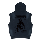 Urban Street Wear - Unisex Vintage Wash Sun Fade Sleeveless Hoodie
