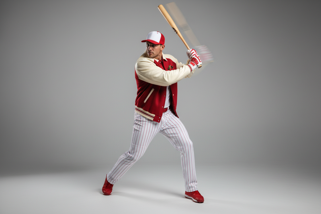 Contrast Raglan Sleeve Baseball Jacket