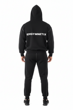 Contrast-Stitched Boxy Fleece Zip Hoodie