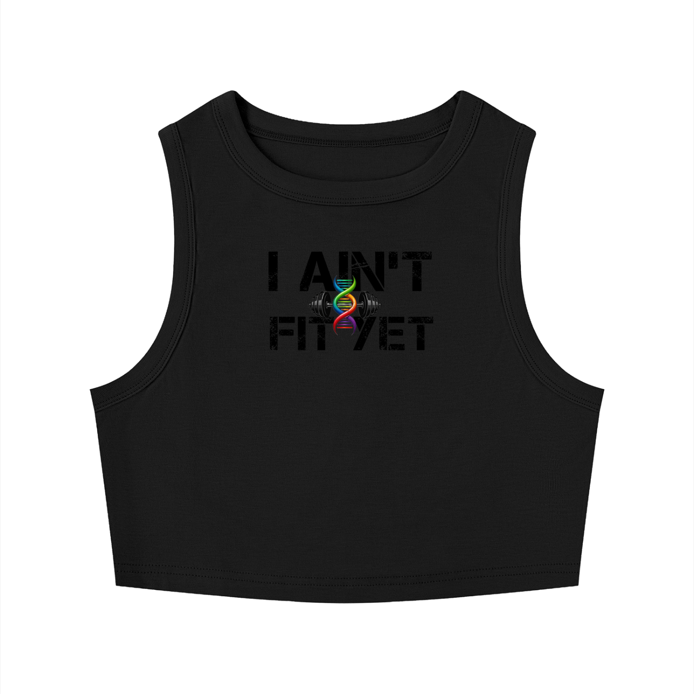 Crew neck tight cropped top
