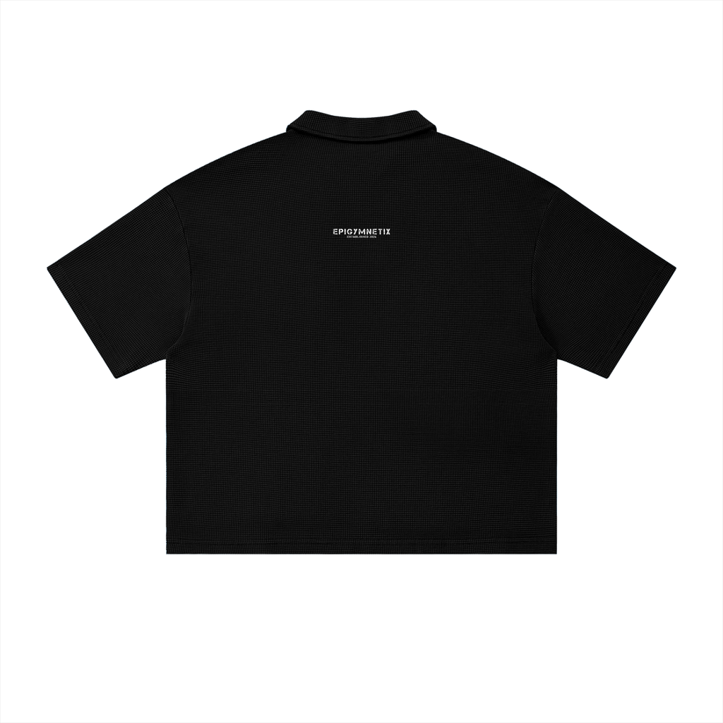 Unisex Waffle Boxy Polo Shirt