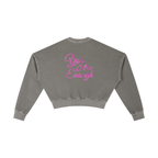 You are enough - Vintage Washed Cropped Sweatshirt