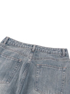 Vintage Wash Distressed Denim Jeans