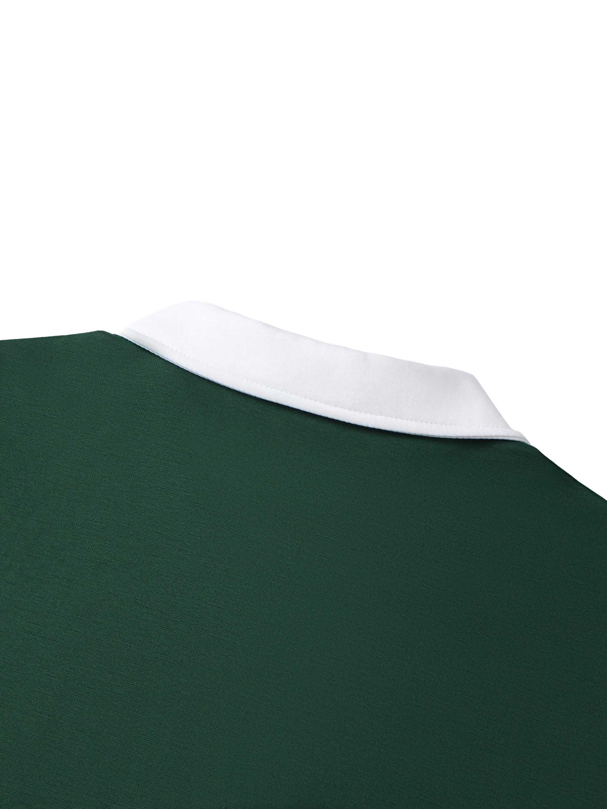 Contrast Collar Raglan Polo Shirt