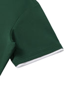 Contrast Collar Raglan Polo Shirt
