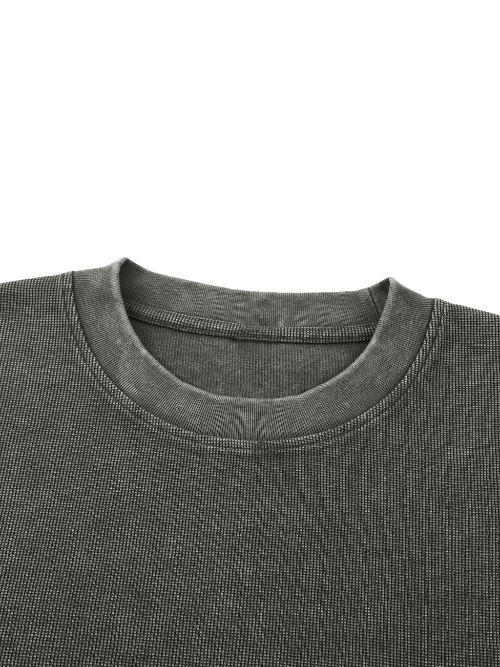 I AIN'T FIT YET - Mineral Wash Waffle Knit T-Shirt