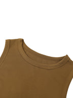 Crew neck tight cropped top