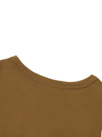 Crew neck tight cropped top