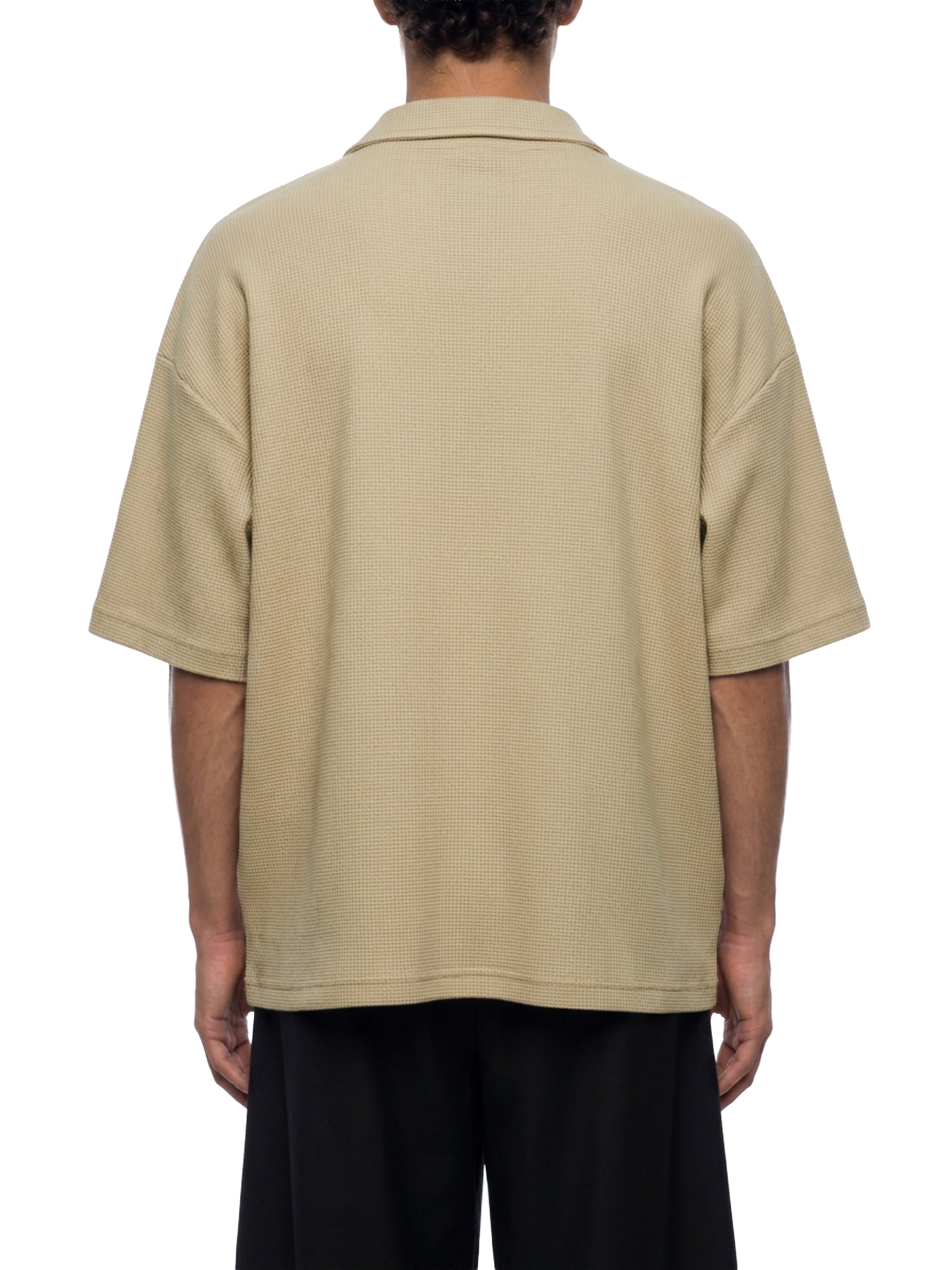 Unisex Waffle Boxy Polo Shirt