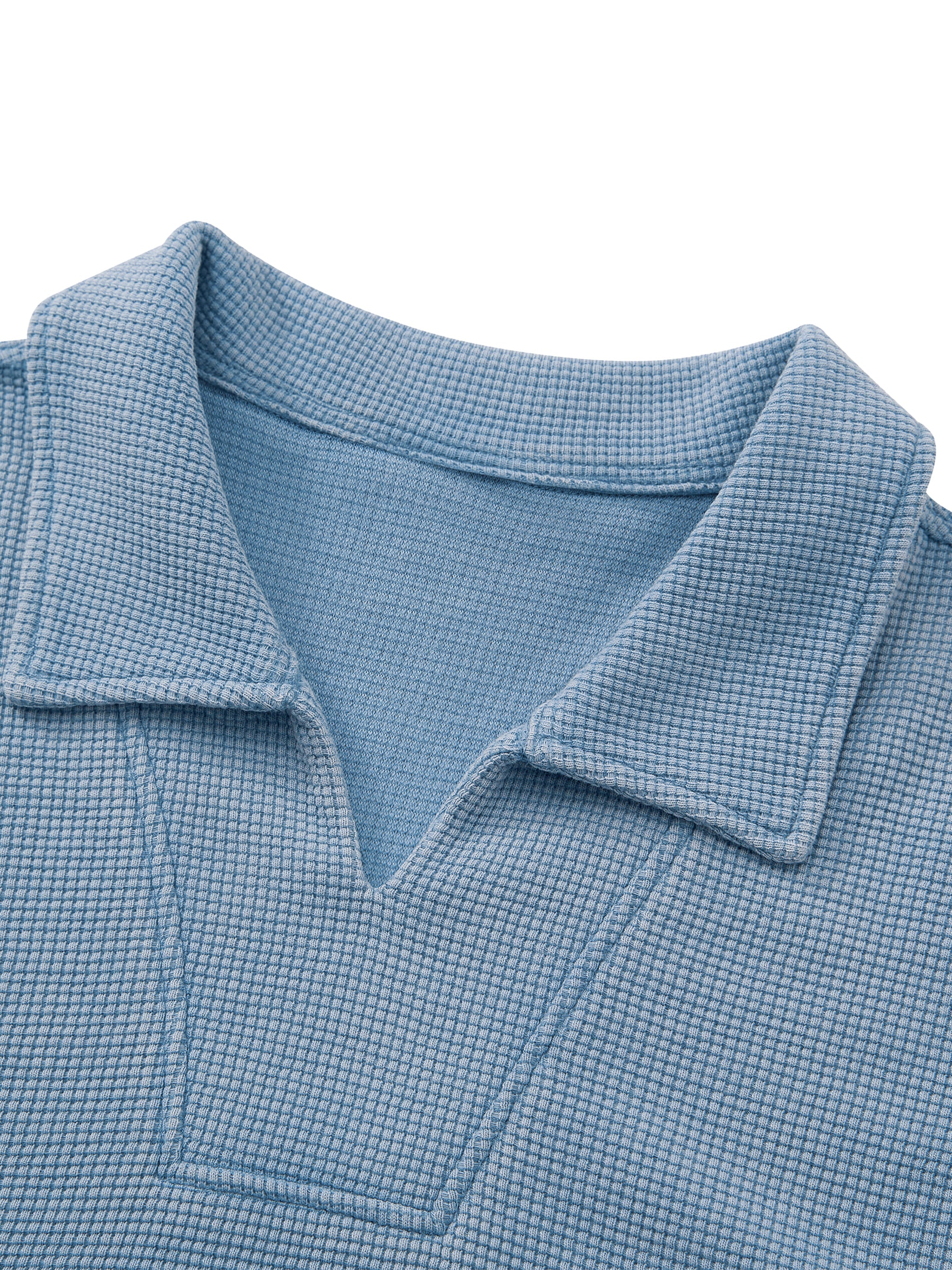 Unisex Waffle Boxy Polo Shirt