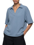Unisex Waffle Boxy Polo Shirt